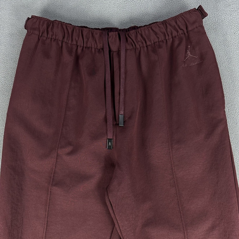 Jordan A Ma Maniere Pants Joggers Mens Large Burgundy Red Crush Airness